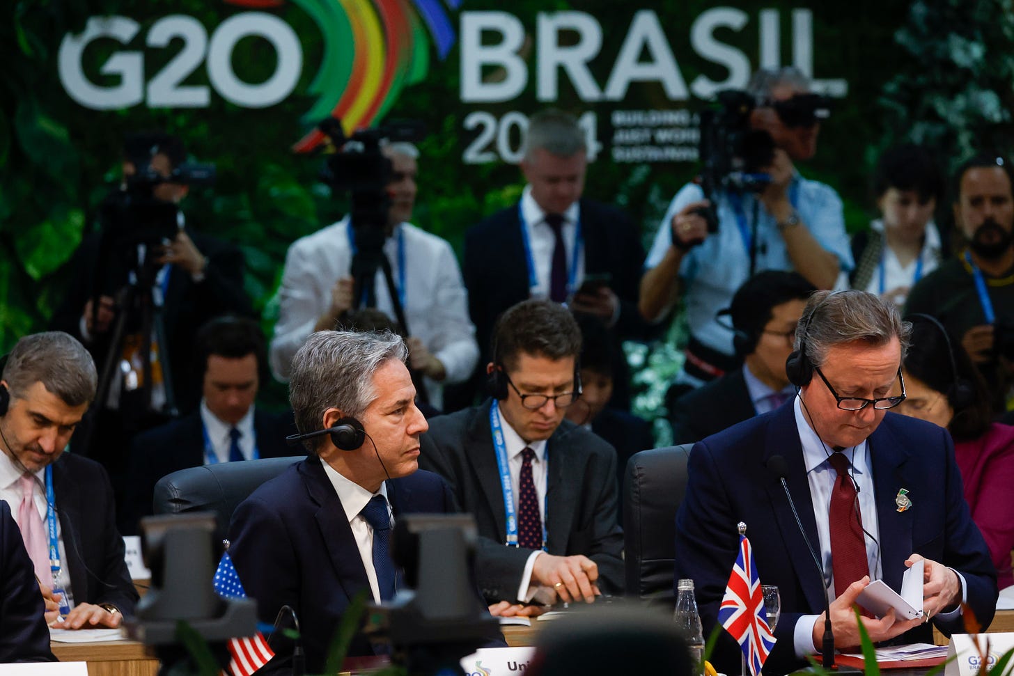 Líderes del G20 reunidos en Río de Janeiro.