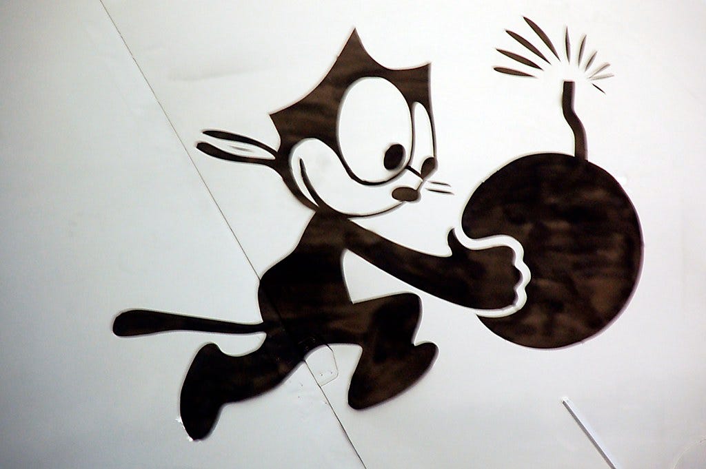 Felix the Cat—and a Bomb! | A very politically incorrect Fel… | Flickr