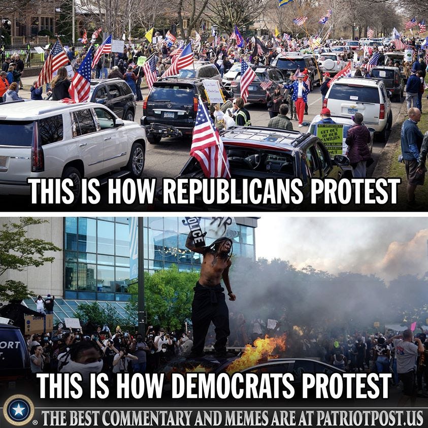 patriot post how dems protest vs gop