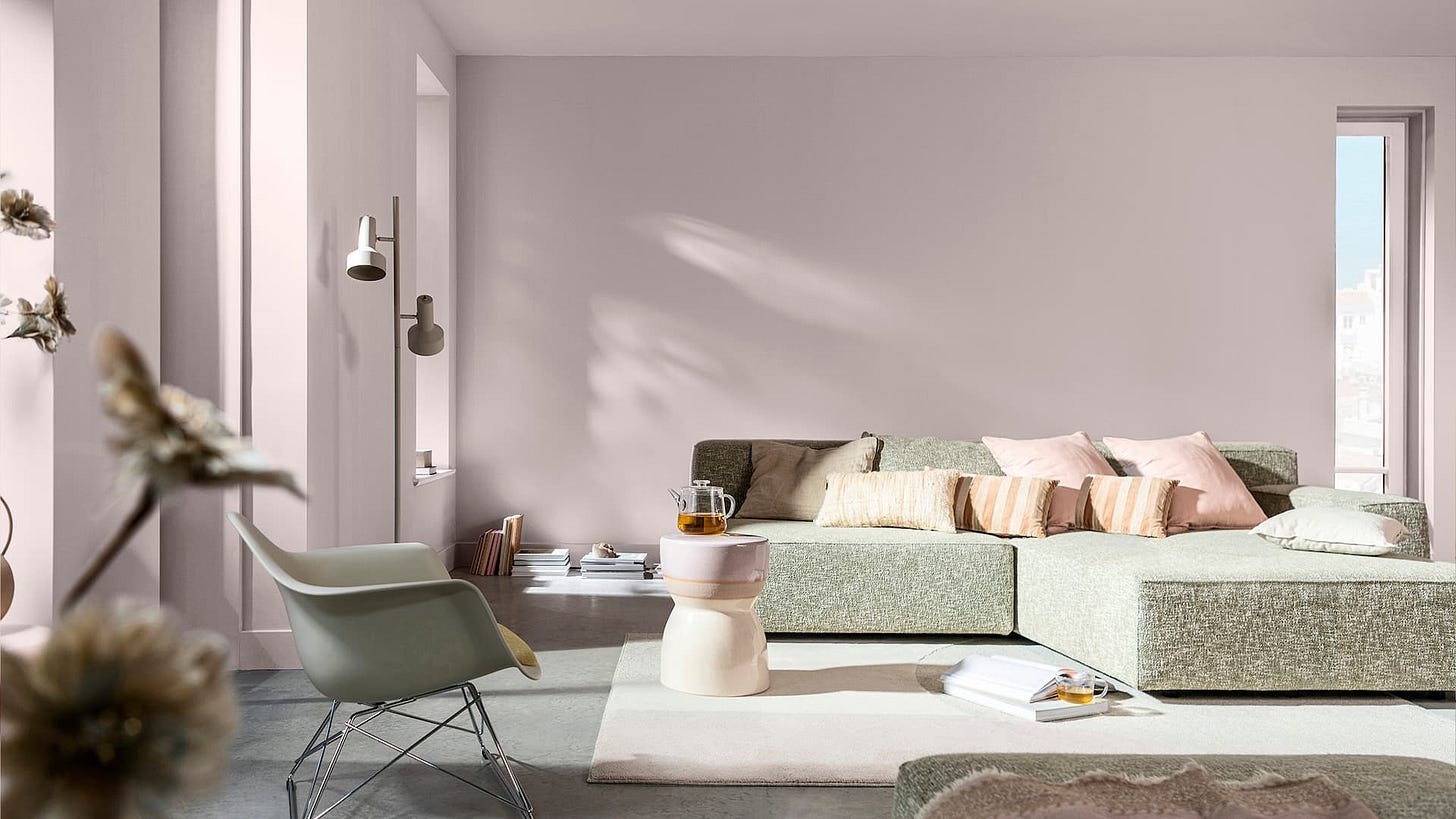 Dulux Colour of the Year 2024: Sweet Embrace inspirational living room