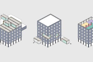 The modules can be installed on top of or next to each other, can be changed individually and offer a flexible floor plan. Image source: IAT - TU Graz