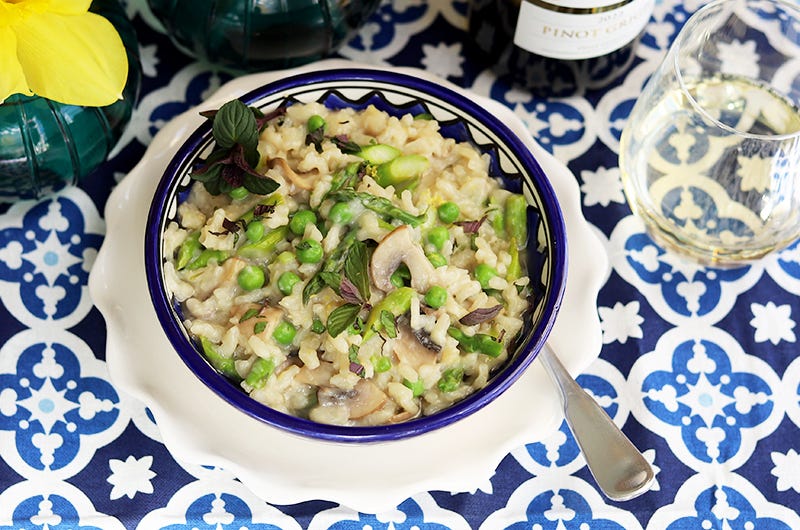 Spring Risotto, Katie Leaird, Cook the Vineyard