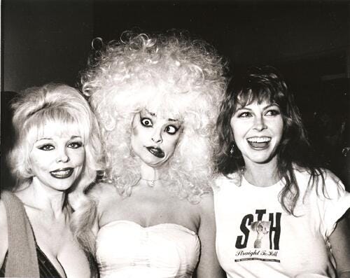 Elvira on Twitter: "Totally 80's #ThrowbackThursday partying with Nina Hagen  and Angelyne. http://t.co/ef9LubVxeX" / Twitter