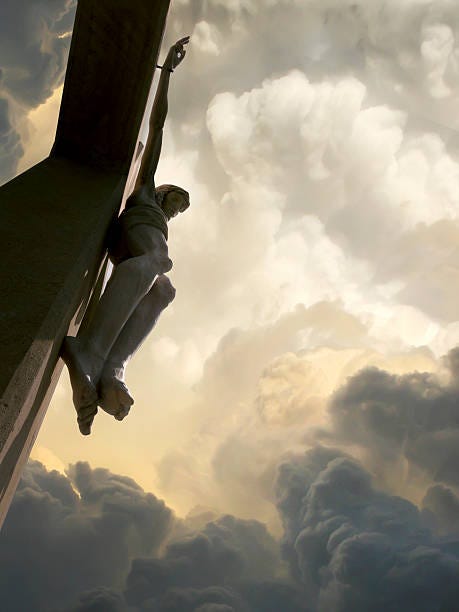 180+ Jesus Christ On Cross Looking Up Stock Photos, Pictures ...
