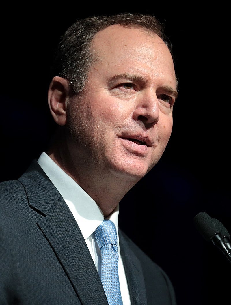 Photo of Adam Schiff with a black background