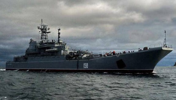 Ukrainian forces destroy Russia's Caesar Kunikov large landing ship