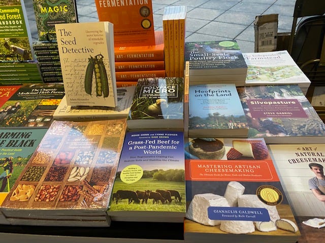 table of agricultural books