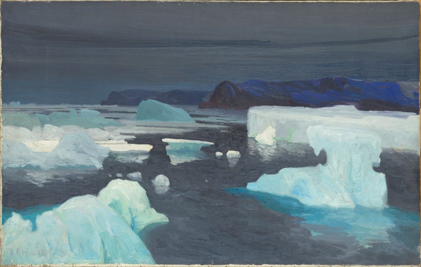 Alexandre Sergejewitsch Borisoff - Les Glaciers, mer de Kara