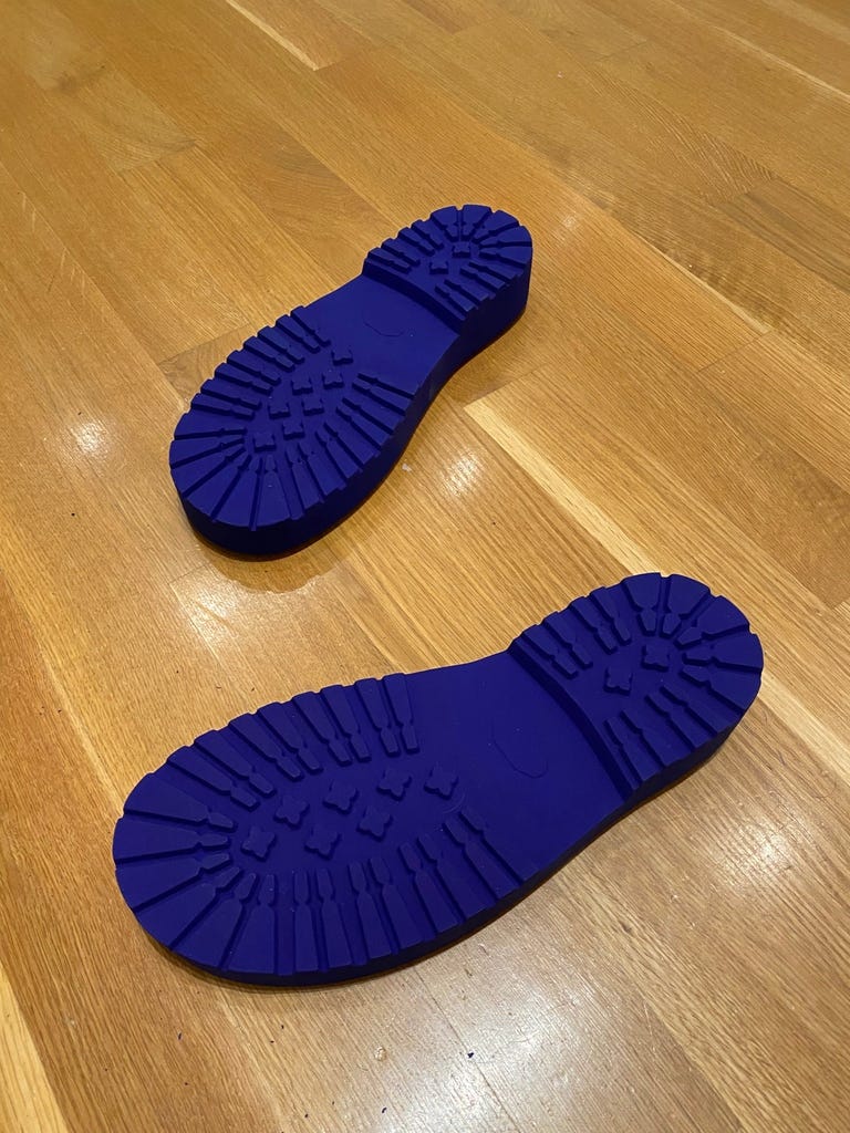 Akron Art Museum on Twitter: "These blue footprints are just one component  of the Paul O'Keeffe's sculpture In Memoriam (In That Moment). Visit us  this week to see the whole work and