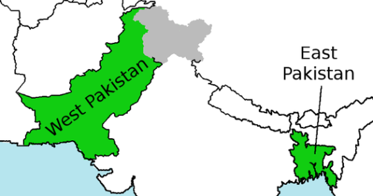 West and East Pakistan in 1947 (Credits: Quora)