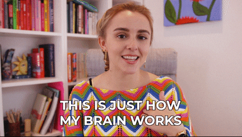 Hannah saying, "This is just how my brain works."