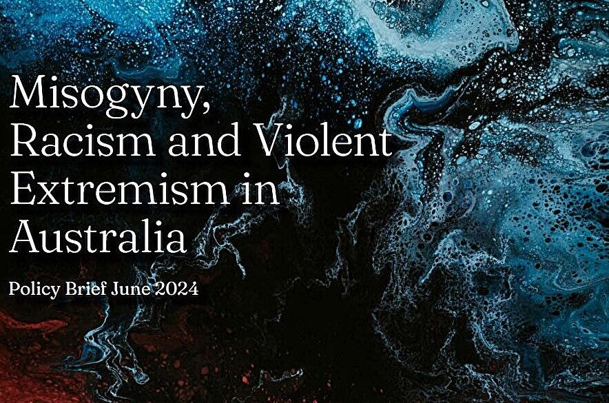 Radical anti-feminism the most prevalent form of violent extremism in  Australia, report finds