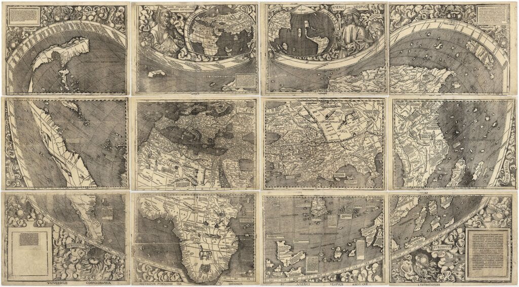 Universalis Cosmographia de Martin Waldseemüller (1507)