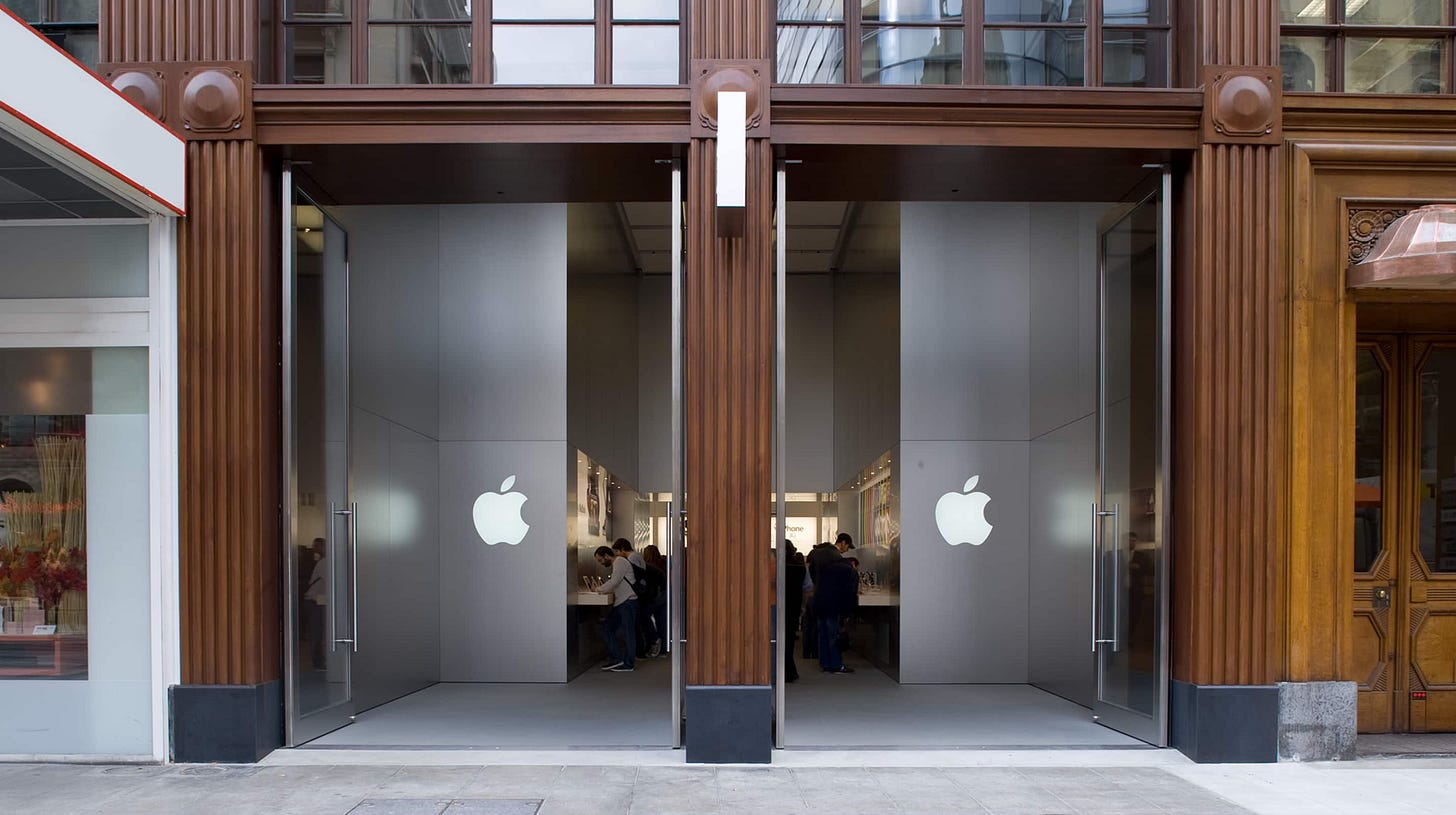 The hero image for Apple Rue de Rive.