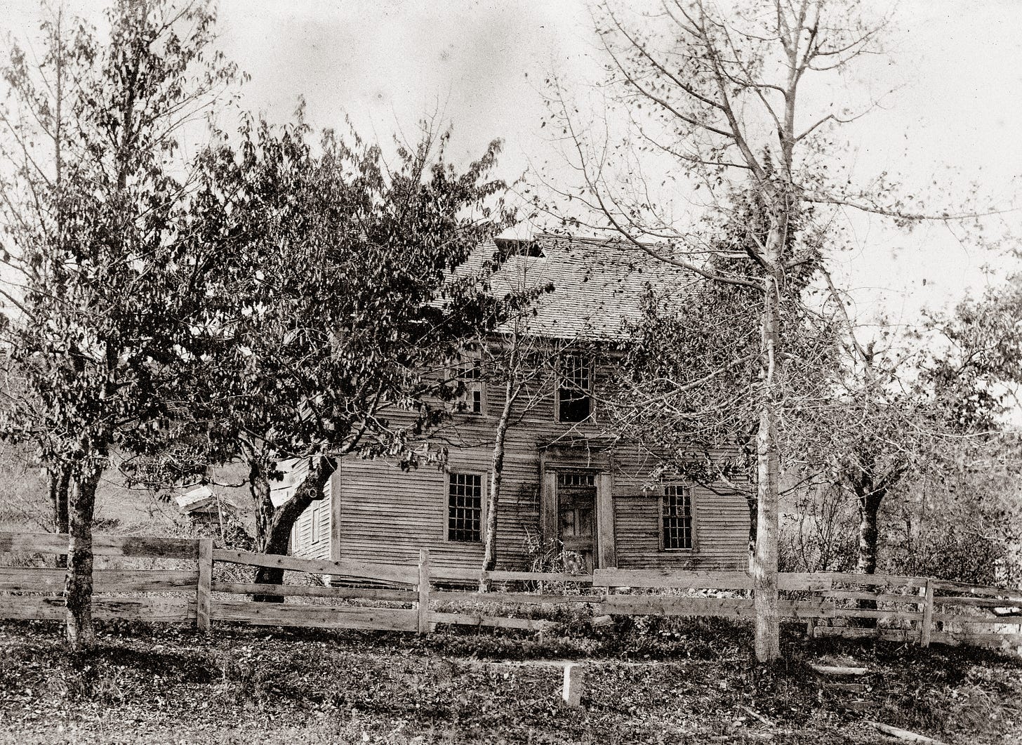 House with missing chimney