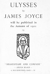 Announcement of the initial publication of Ulysses