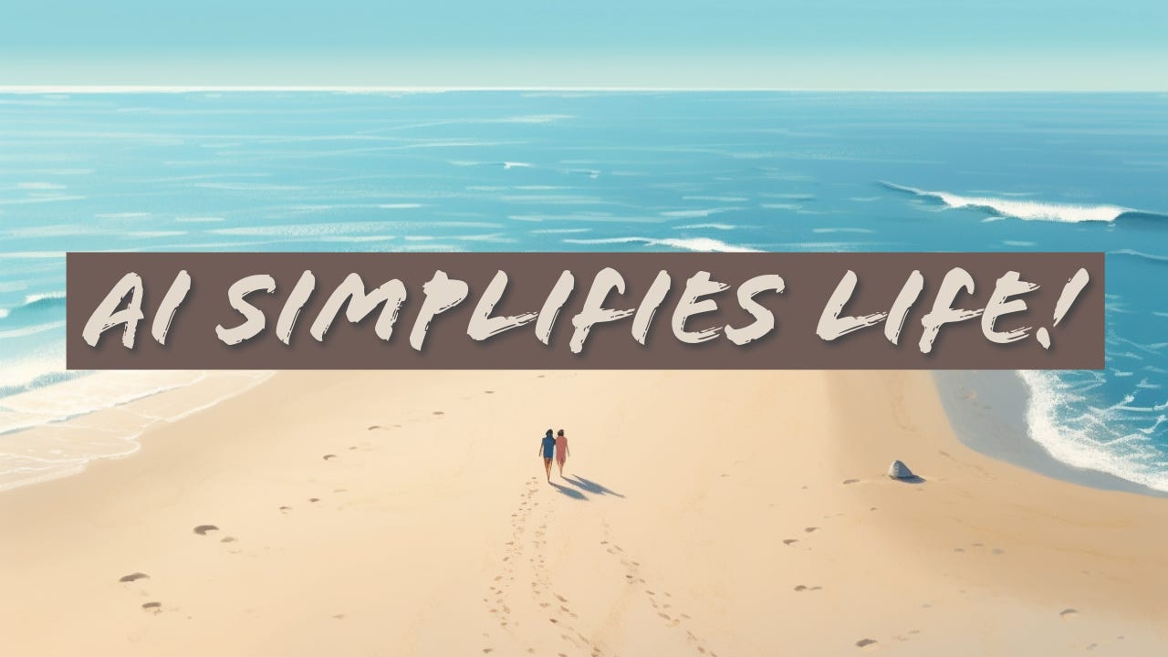 keep it simple with AI apps, the sand on the beach