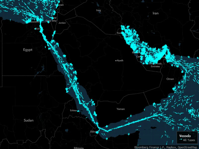 Major Trade Route Threatened by Red Sea Attacks: Mideast Briefing -  Bloomberg