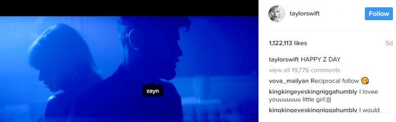 taylor swift zayn malik video pics