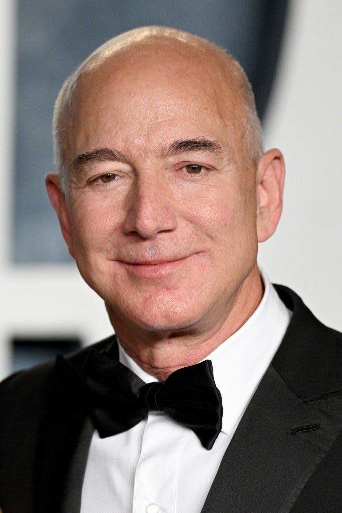 Jeff Bezos headshot in a suit Jeff Bezos headshot in a suit
