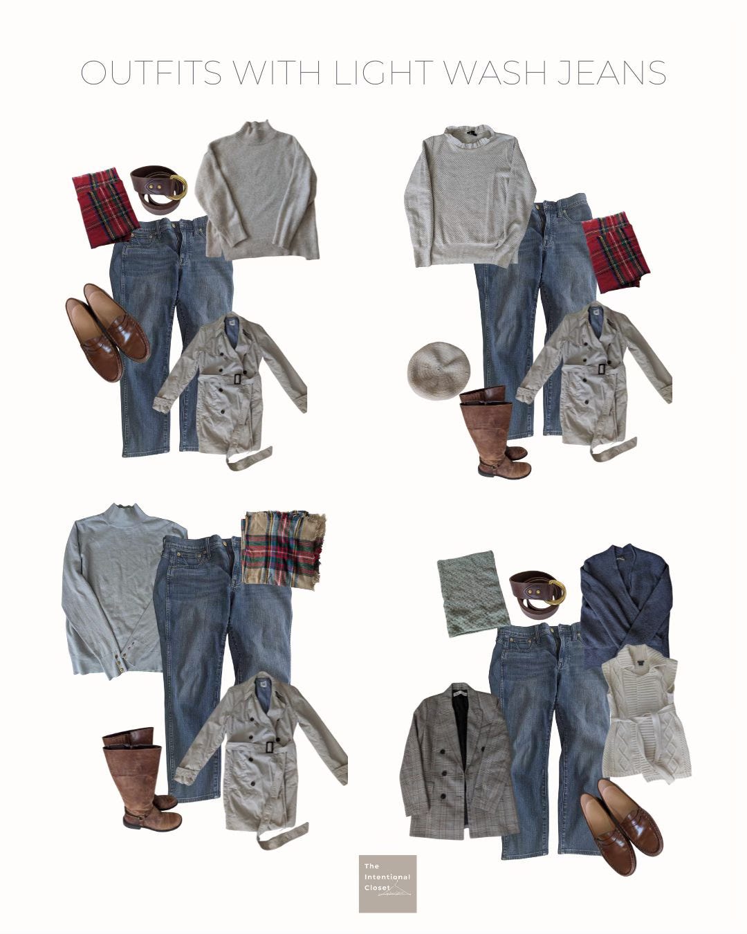 Scotland travel capsule light wash jeans