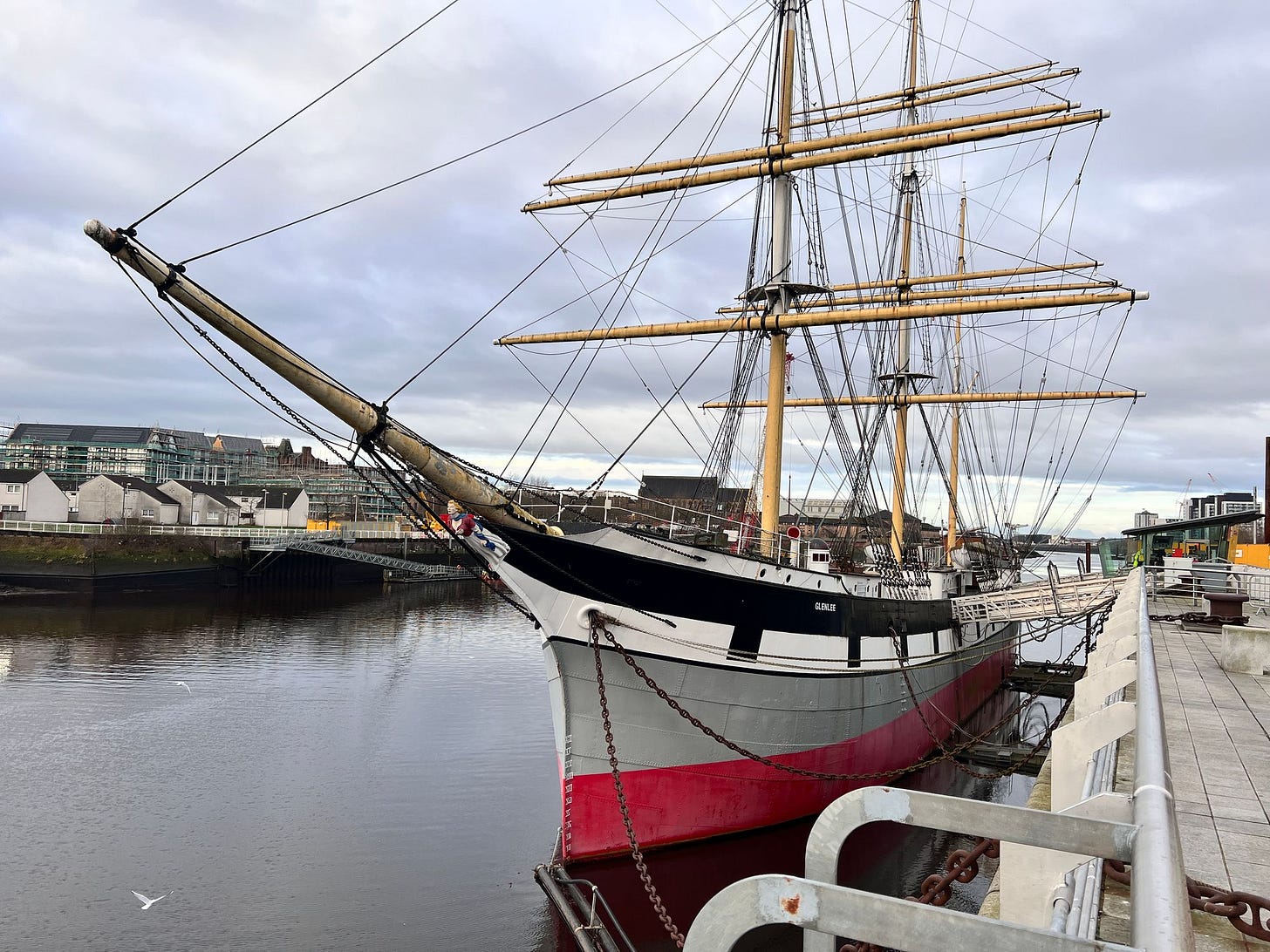 The Tall Ship. We couldn’t get any closer as the embankment was closed off