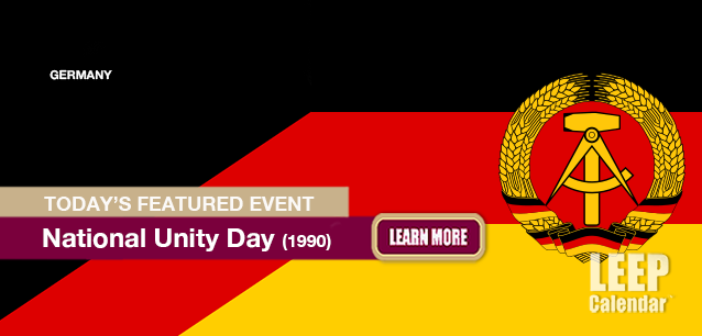 The flags of Germany and East Germany became one on October 3, 1990.