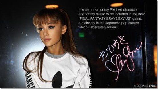 ariana grande final fantasy play