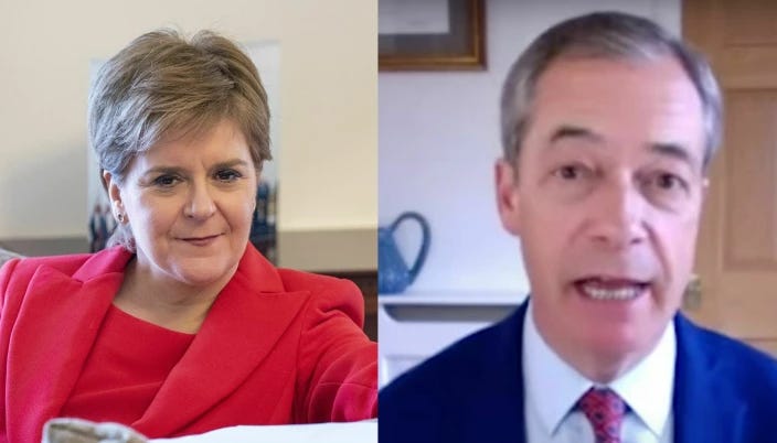 Nigel Farage has attacked Nicola Sturgeon as he describes her as 'the most unpleasant person'