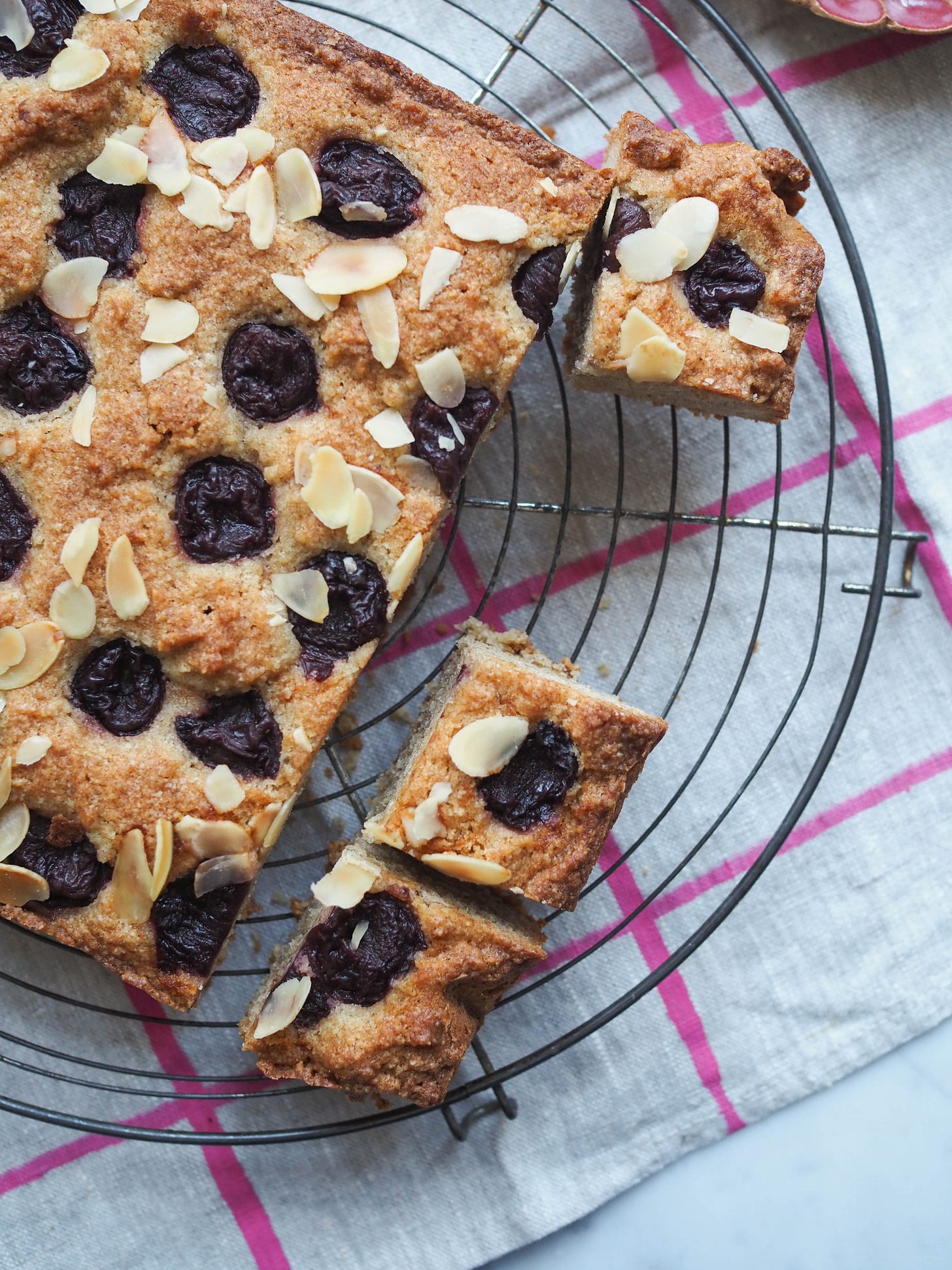 Almond Rye Cherry Cake
