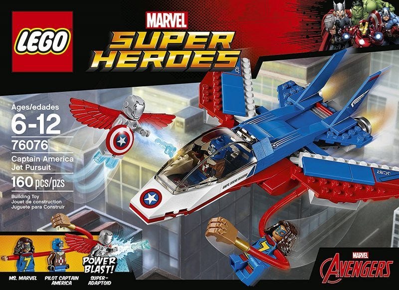 LEGO Super Heroes Captain America Jet Pursuit 76076 Building Kit (160 Pieces) 2017 hot holiday toys