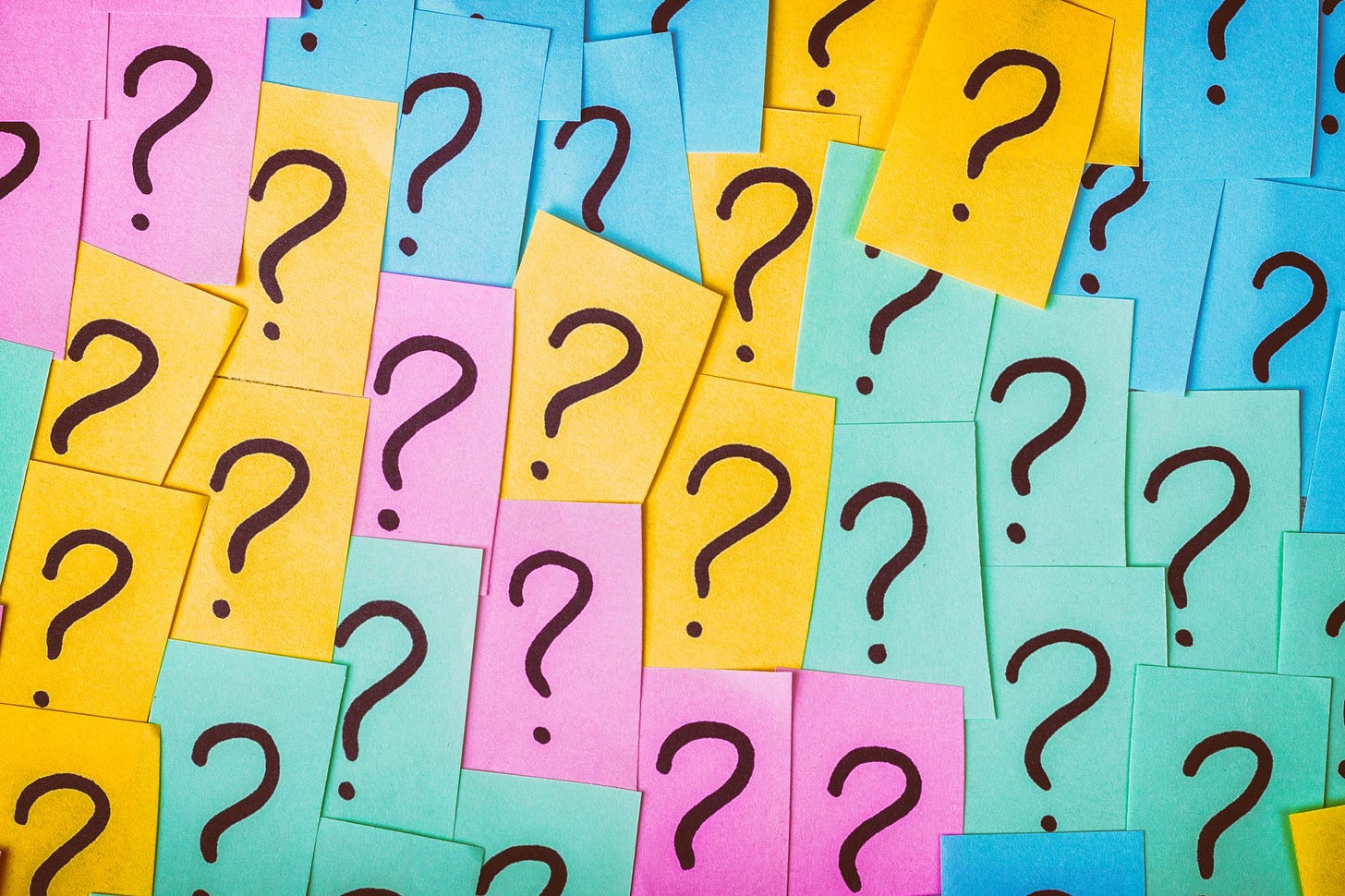 Question,Marks,Background.,Colorful,Paper,Notes,With,Question,Marks.,Concept