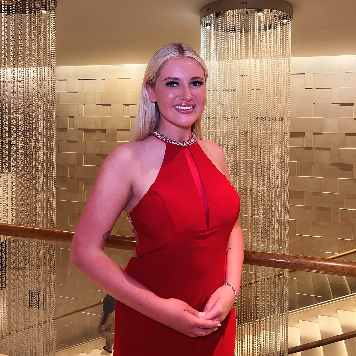 May be an image of 1 person and blonde hair