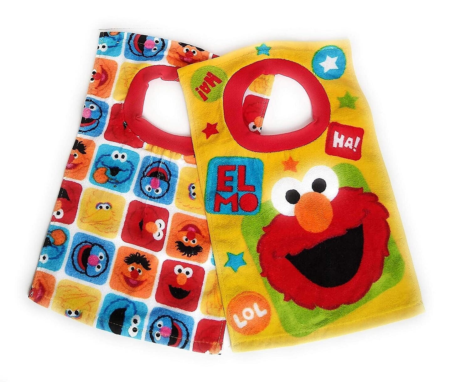 Sesame Street: Elmo and Friends Towel Bibs Pack of 2 14681019855 | eBay