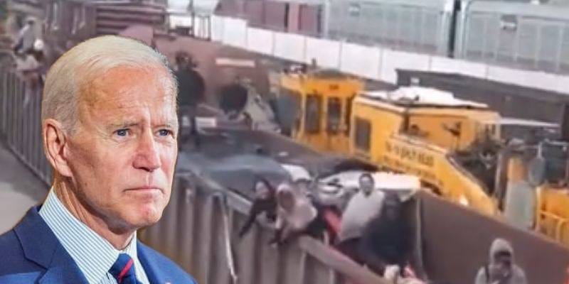 Train of illegal immigrants barrels for US-Mexico border