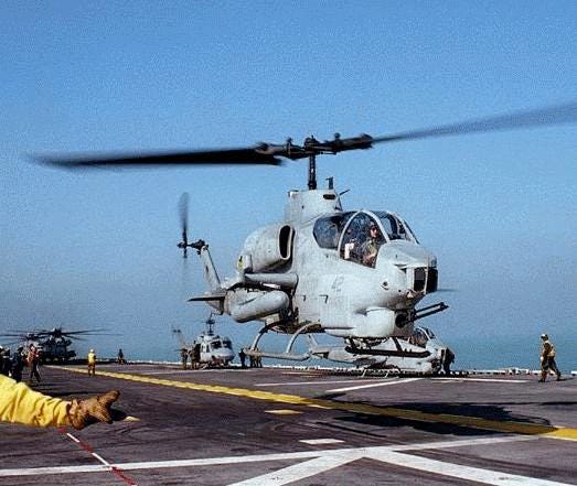 The author landing aboard the USS Kearsarge cir. 1995