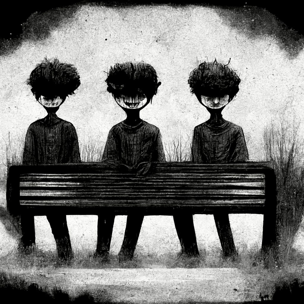 jack goodson storyteller teenage boys evil bench