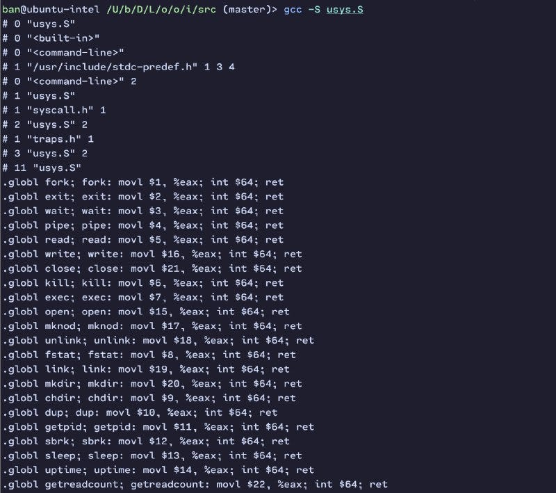 XV6 Kernel Source Code Visualization