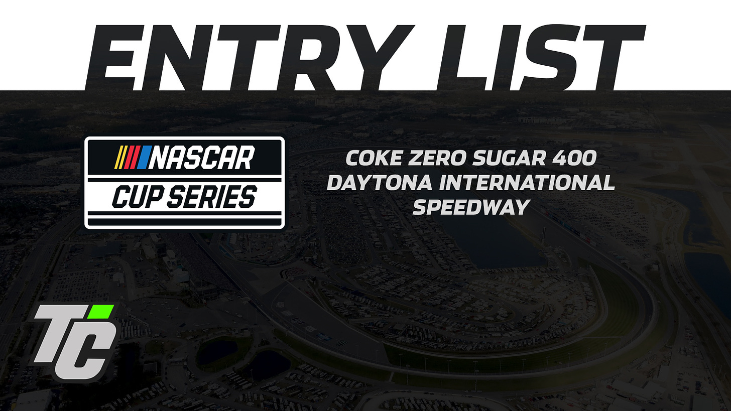 2024 Coke Zero Sugar 400 entry list NASCAR Cup Series Daytona International Speedway