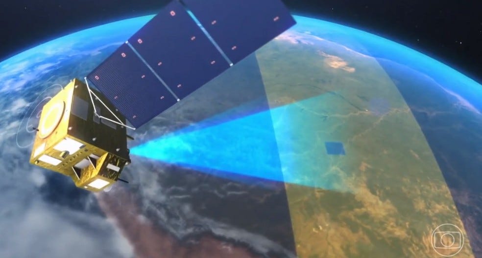Cbers-6: Novo satélite de parceria entre Brasil e China deve custar mais de 100 milhões de dólares e entrar em órbita em 2028. — Foto: Divulgação/INPE