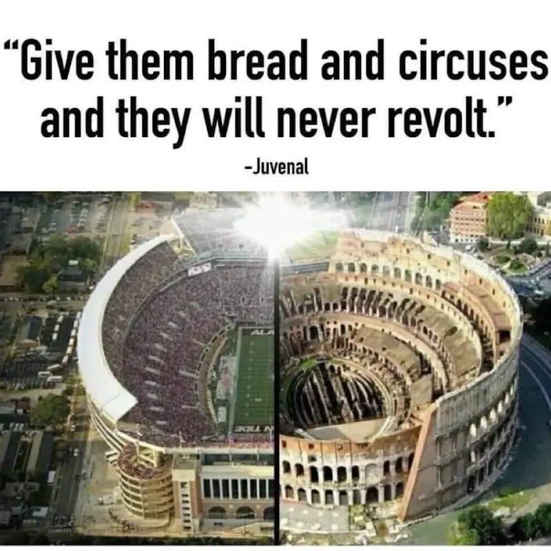 I’m so detached from so much of the mainstream cosmopolitan vanity these days that I did not even realize the Super Bowl was on until the morning of Sunday. Of course, we all know that this is just bread and circuses, nothing new here.