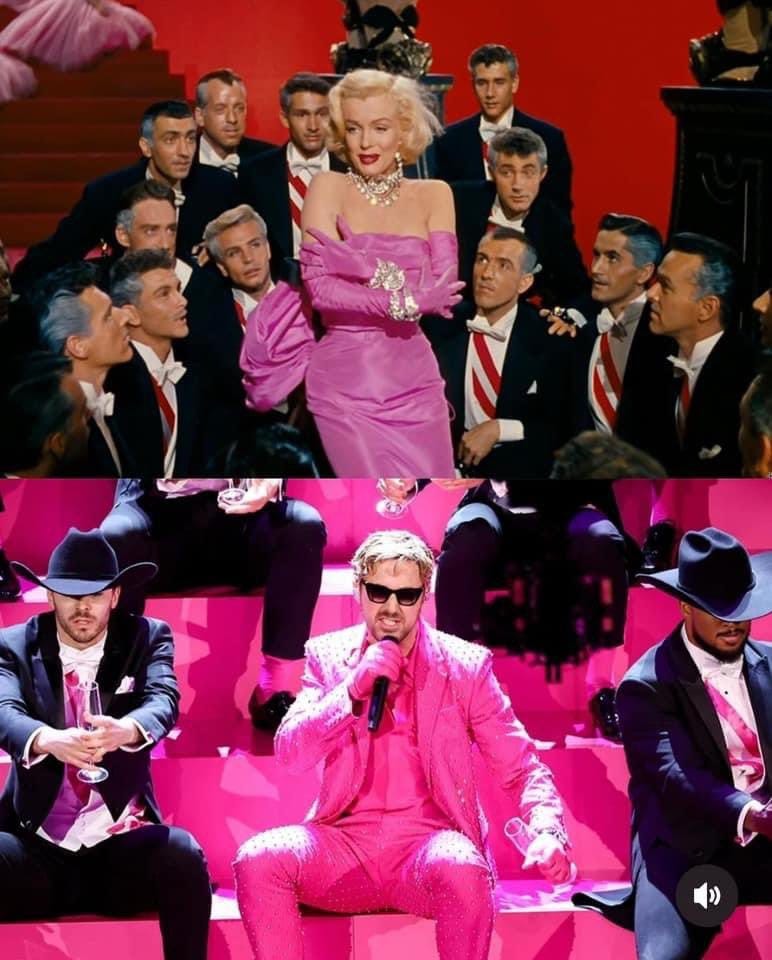 Lars-Johan Larsson on X: "Ryan Gosling pays tribute to Marilyn Monroe  during his “I'm just Ken” performance at the Oscars.  https://t.co/8xoqkboNPn" / X