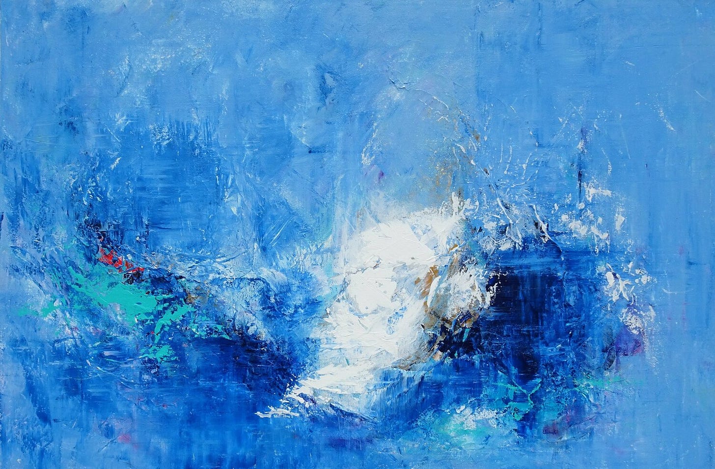 Large Blue Abstract Landscape Textured Painting Blue, White, Navy. Modern  Art with Heavy Texture. Abstract Contemporary Artwork for Livingroom or  Bedroom di Sveta Osborne (2020): Pittura a Acrilico su Tela - Singulart