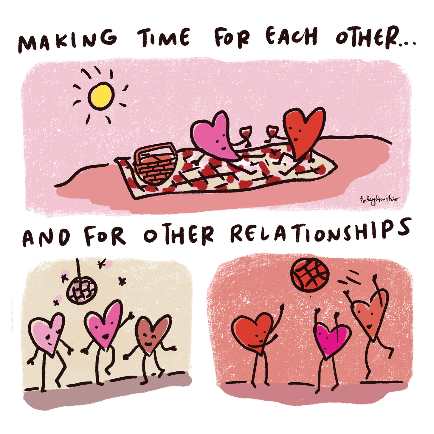 Making time for each other and for other relationships