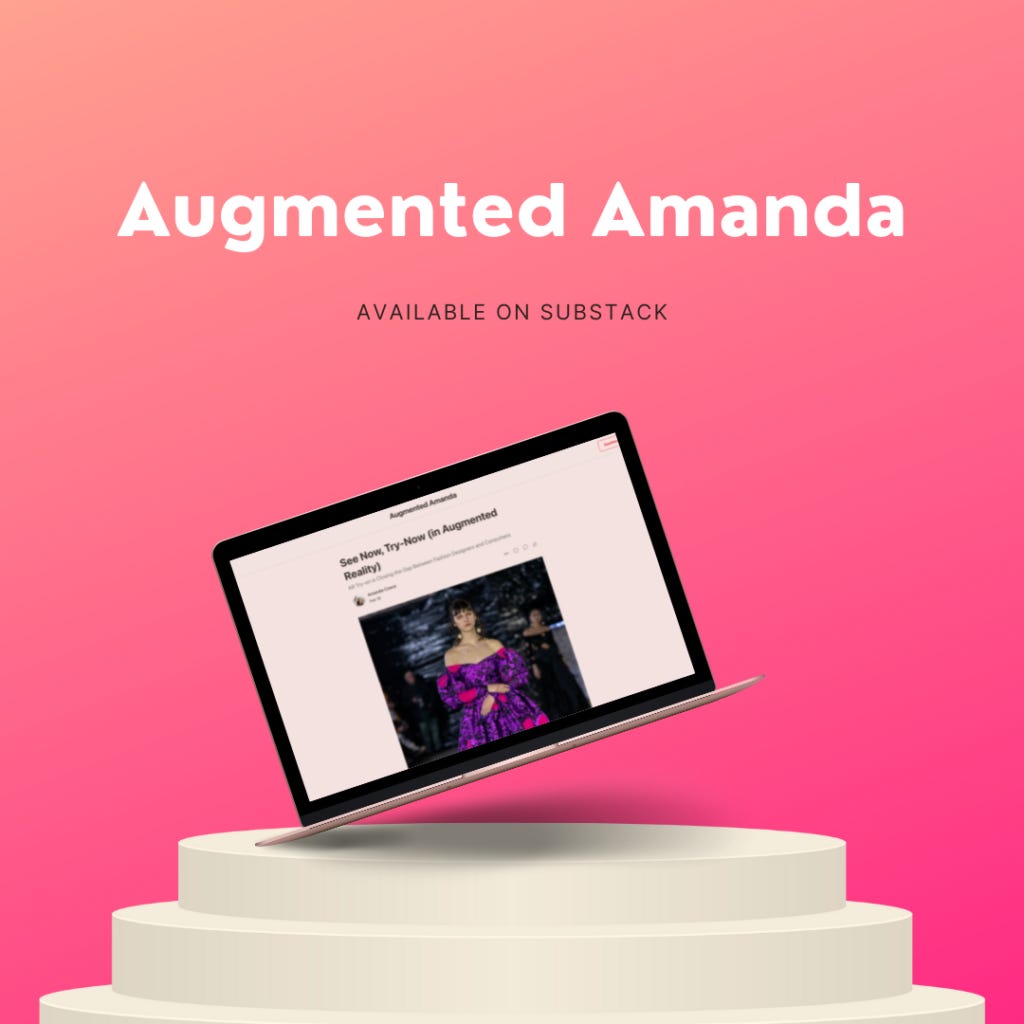 Augmented Amanda on Substack promotion