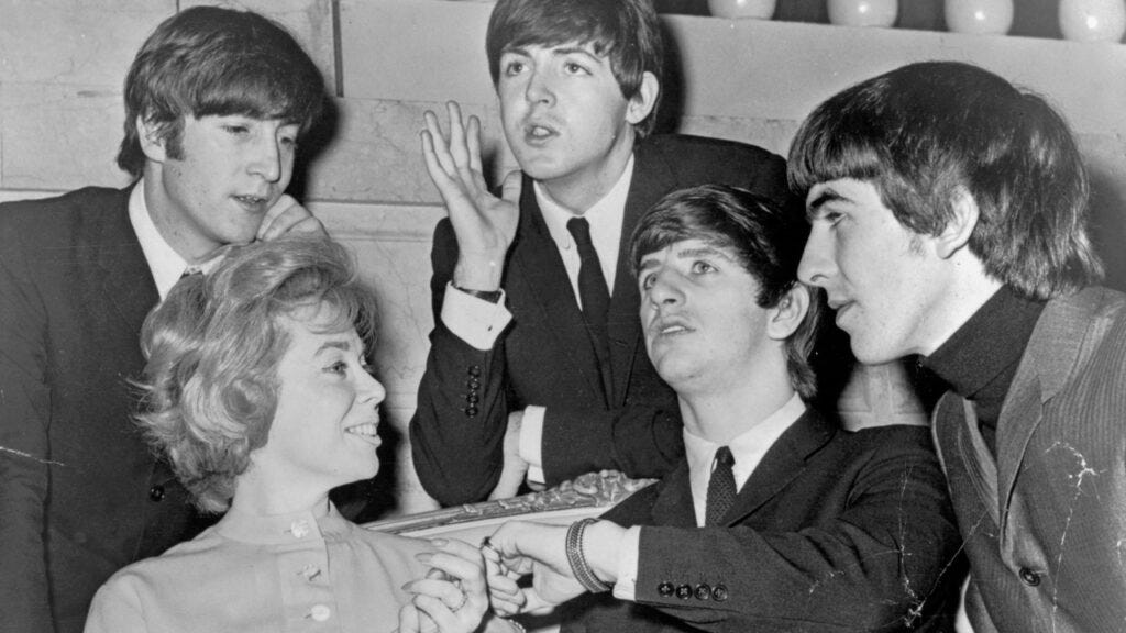 Dr. Joyce Brothers with the Beatles