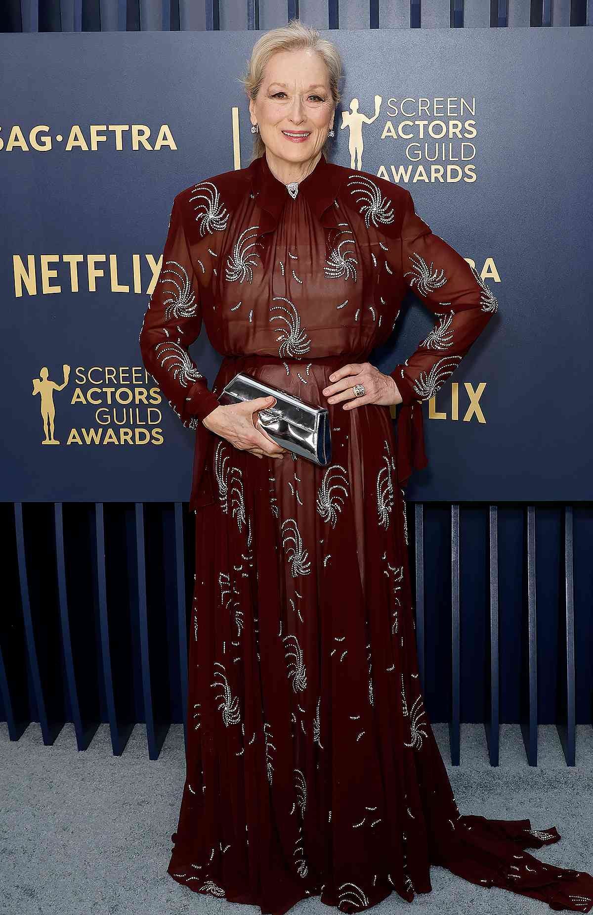 Meryl Streep Wears Prada Dress for 2024 SAG Awards | Photos