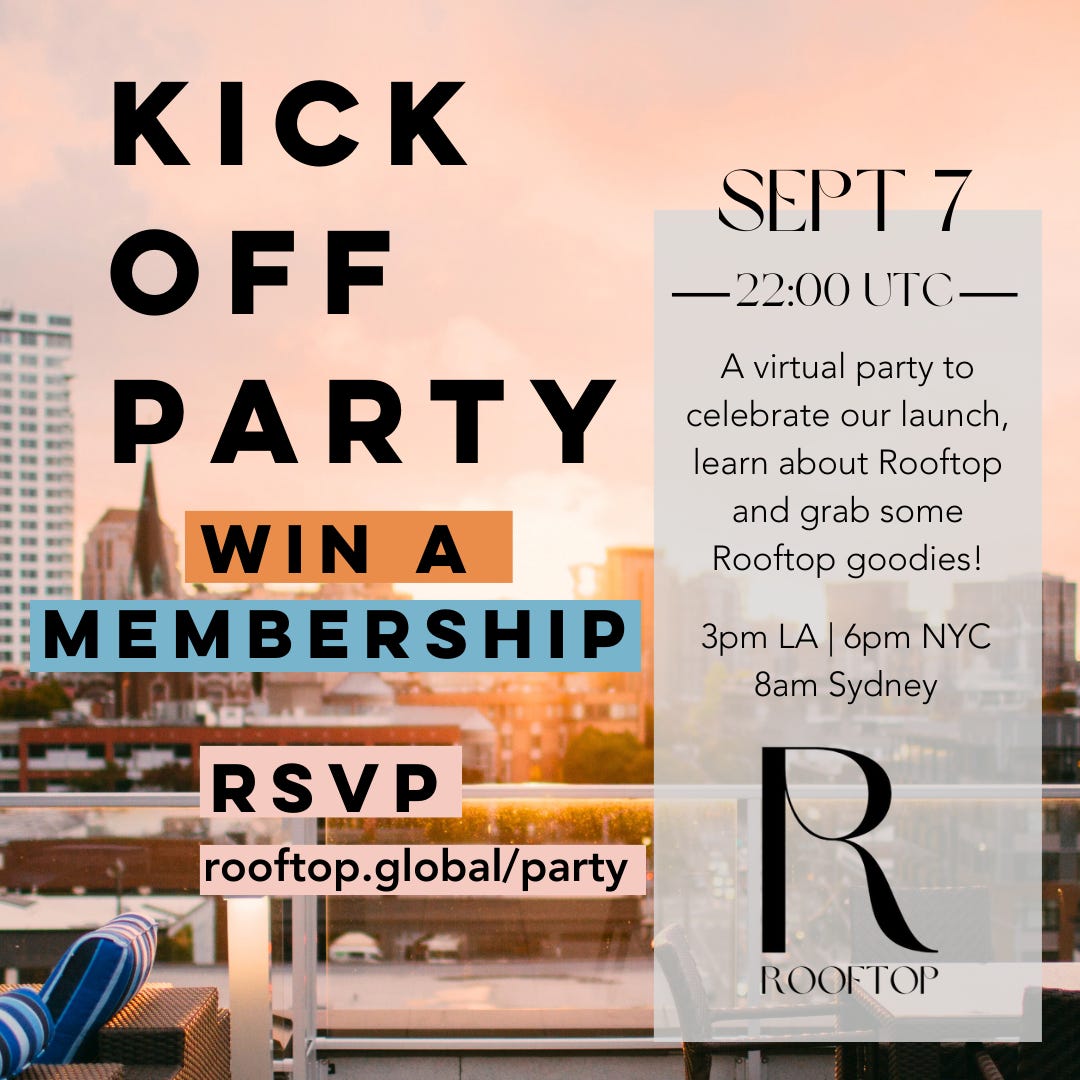 Kick Off Party - Win a Membership - Sept 7