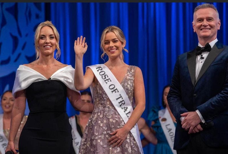 May be an image of 5 people and text Rose of Tralee