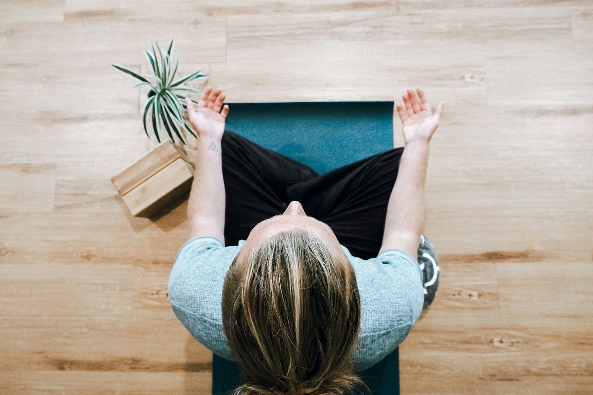 Person meditating Person meditating